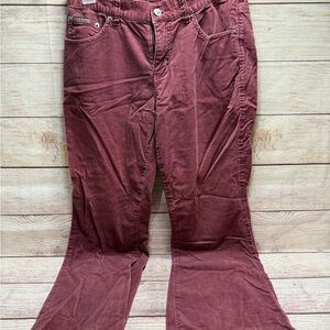 Calvin Klein Women's Red Corduroy Jeans Sz 4 Pre Owned